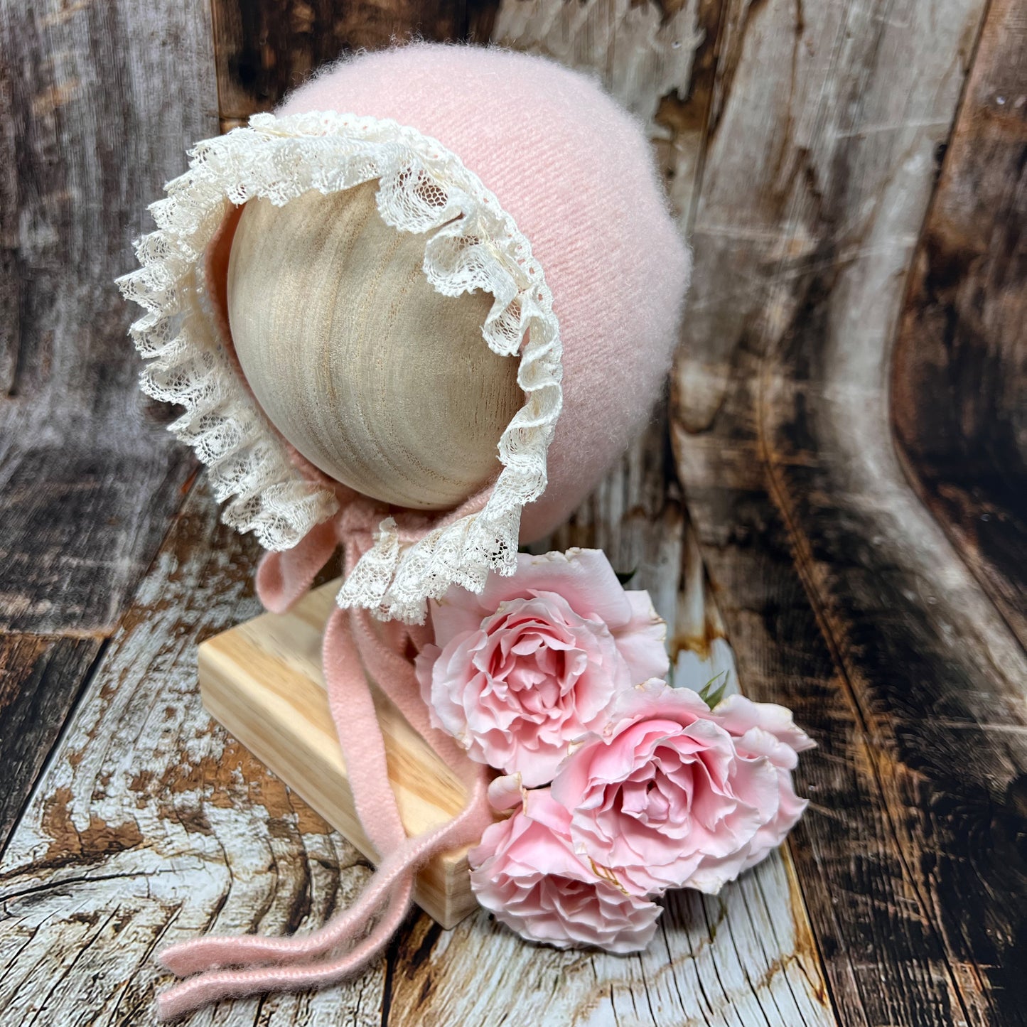 Newborn Photography - Bonnet, Pillow and Headband - Cashmere and Silk Newborn & Sister Set, So soft!