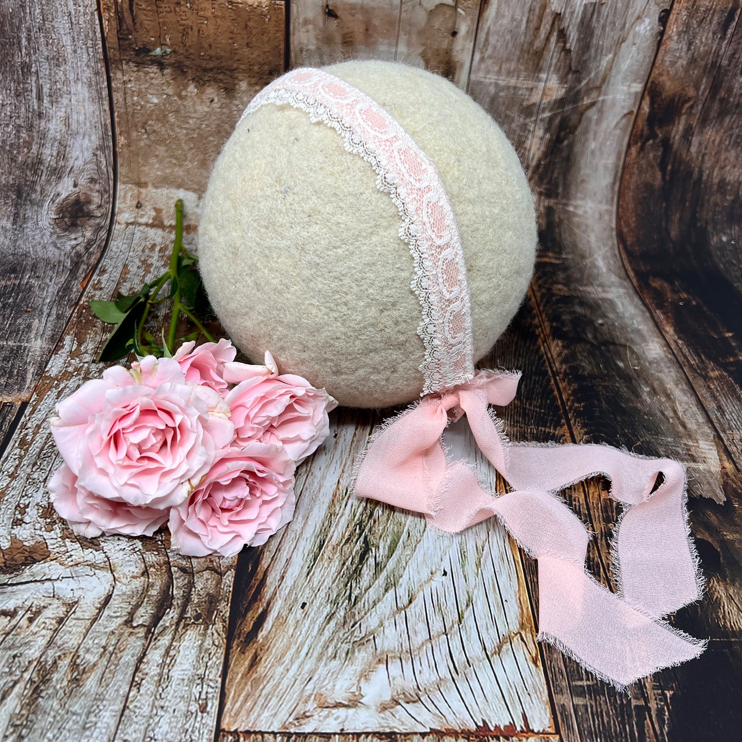 Newborn Photography - Bonnet, Pillow and Headband - Cashmere and Silk Newborn & Sister Set, So soft!