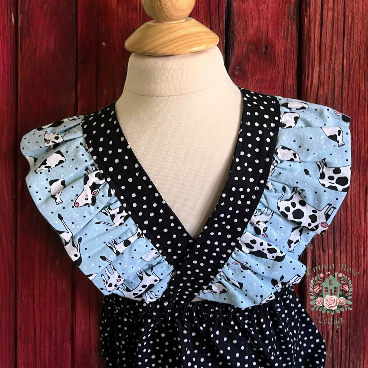 Baby Moo Cows 18-24 mo - Romper & Bonnet, Free Shipping
