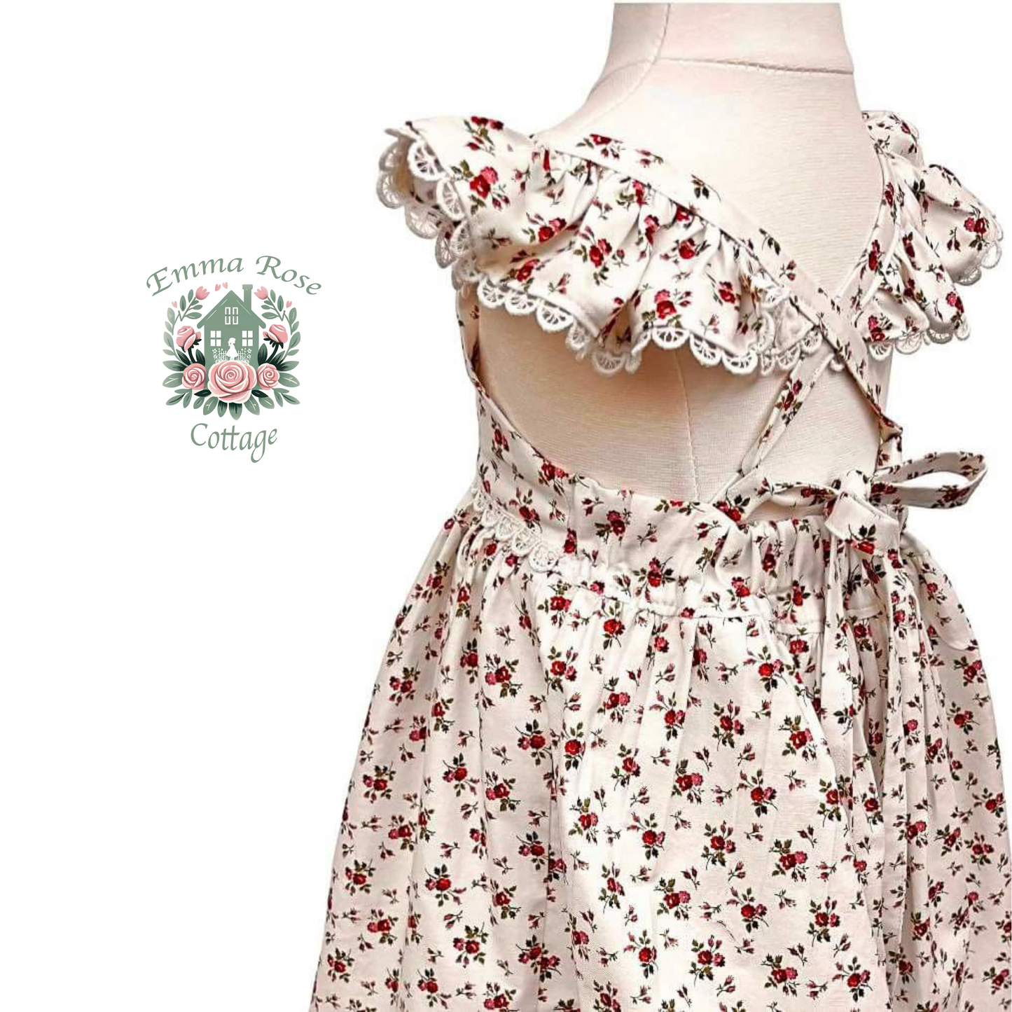 Garden Whispers size 3T, Baby Roses & Lace - Free Shipping